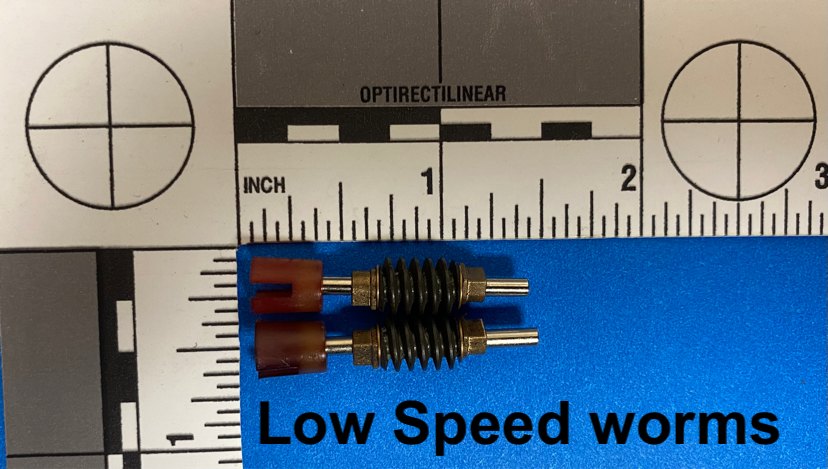 Low Speed Worm on Shaft set of two