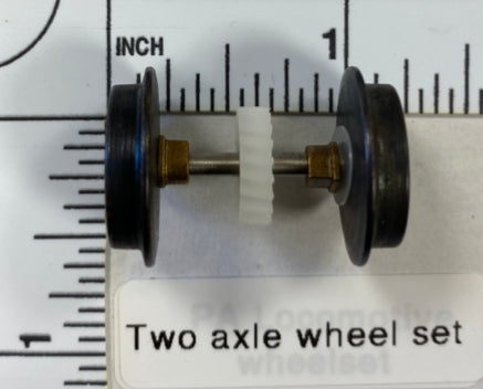 Wheelset, Vintage High Rail AM "D" Bearing with Nylon Helical Gear