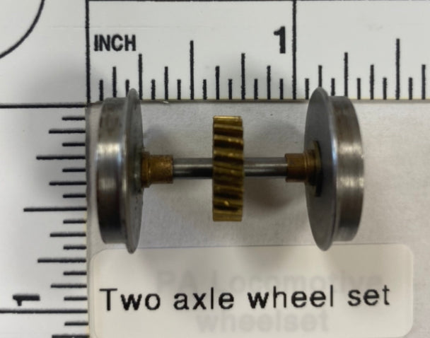 Wheelset, vintage Scale  AM Round Bearing with Brass gear