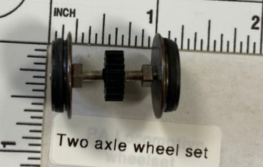 Wheelset, 3 axle center, Highrail Loco square bearing, Gription