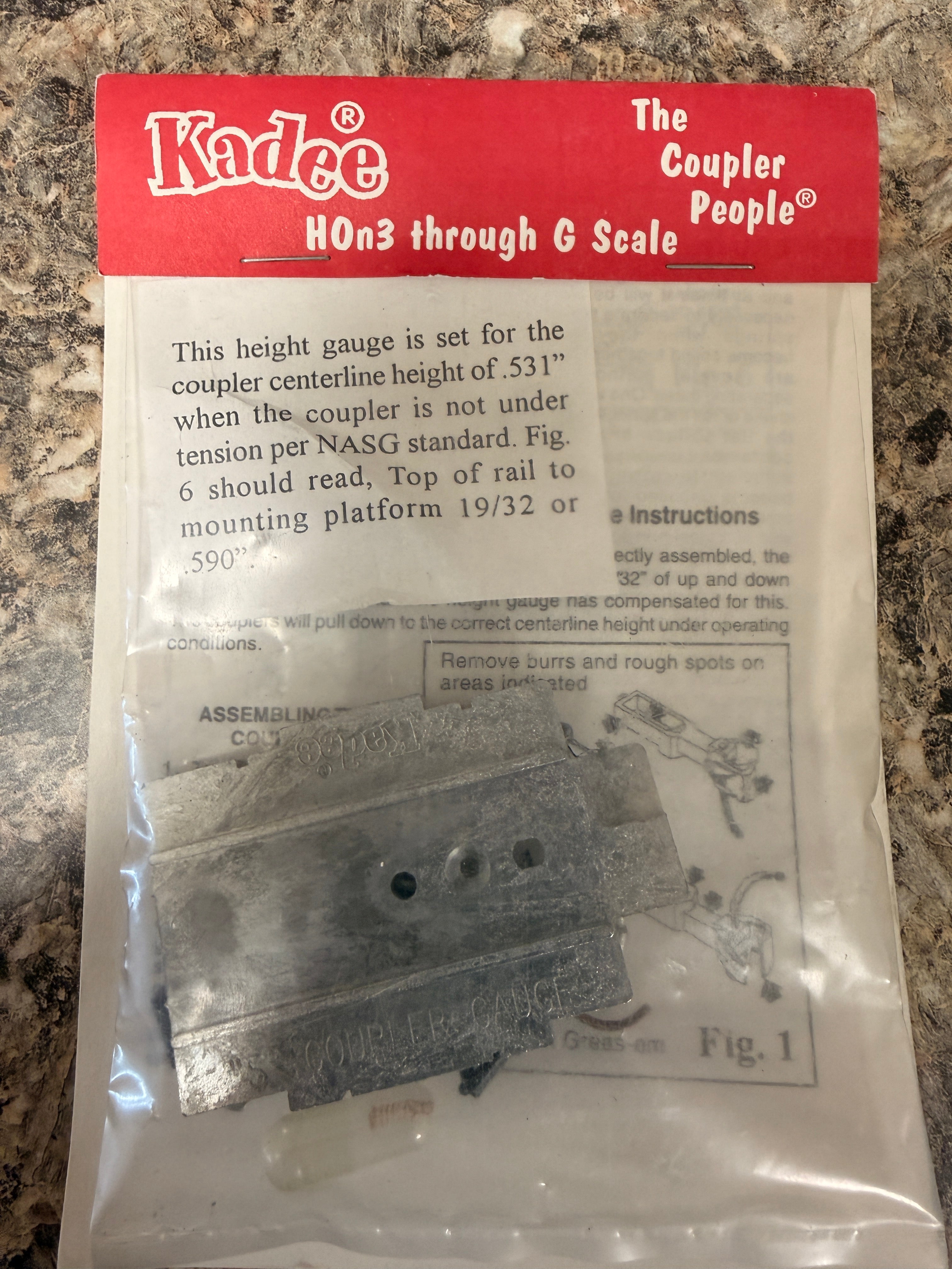 KADEE HEIGHT GAUGE SET for COUPLERS 814
