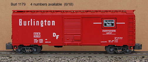 1179 Burlington Route 40' Box Car