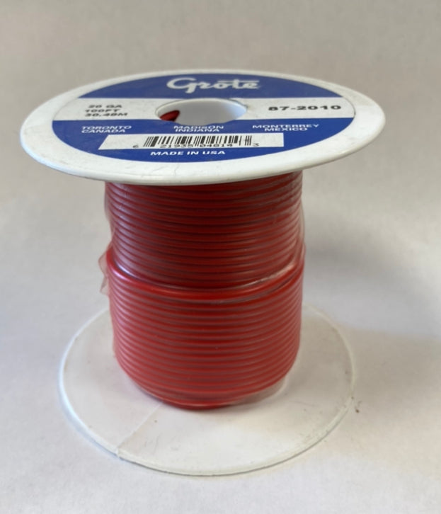 100' spool, 20 ga. Red Layout Wire